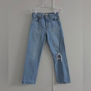 NWOT) Levi’s wedgie straight cropped high rise ankle jeans